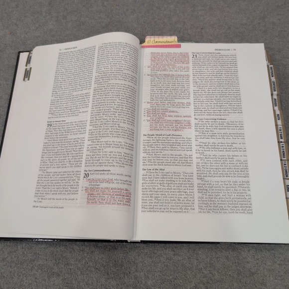 NKJV Holy Bible Zondervan 2014 Hardcover New King James Version Black Journaled - Picture 4 of 7